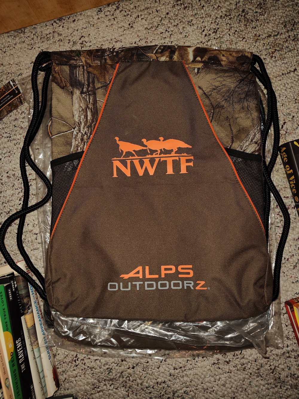 ALPS OutdoorZ x NWTF Brown Camo Drawstring Backpack